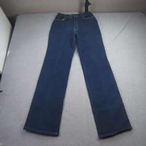 Vintage Stockton Jeans Womens M 25x32 High Rise Dark Wash Flare 70s Western